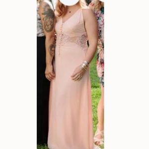 Pale Peach Boho Maxi Dress